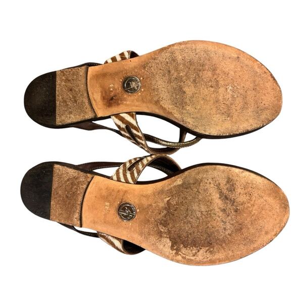 GIORGIO ARMANI Calf Hair tassel Sandals/Flats, Size 38.5 (US size 7.5) - Picture 7 of 8